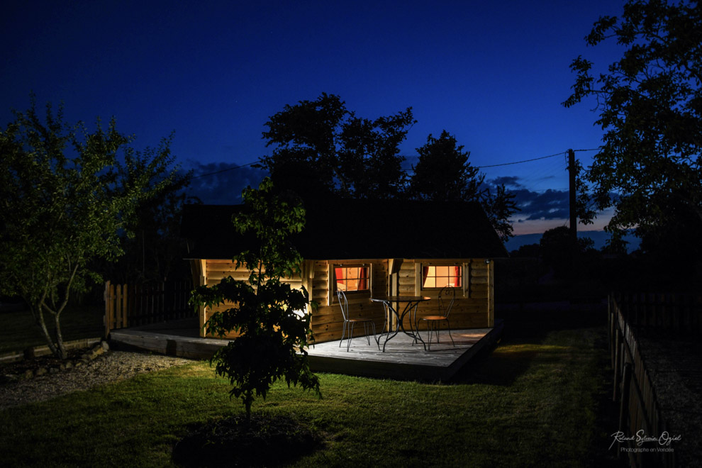 Hébergement insolite en  Vendée photo nocturne