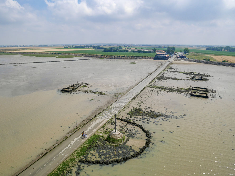 Photo aérienne du Passage du Gois